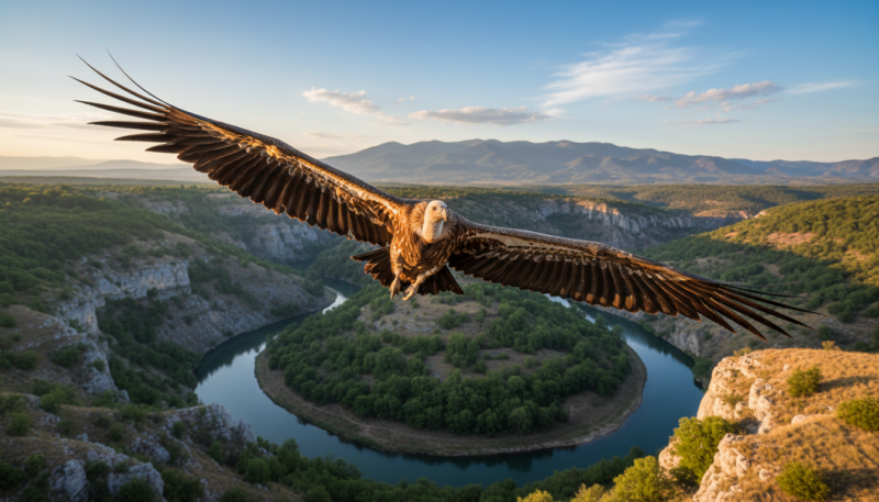 beloglavi sup u letu iznad kanjona Uvac beloglavi sup u letu iznad kanjona Uvac